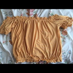 Off the shoulder crop top